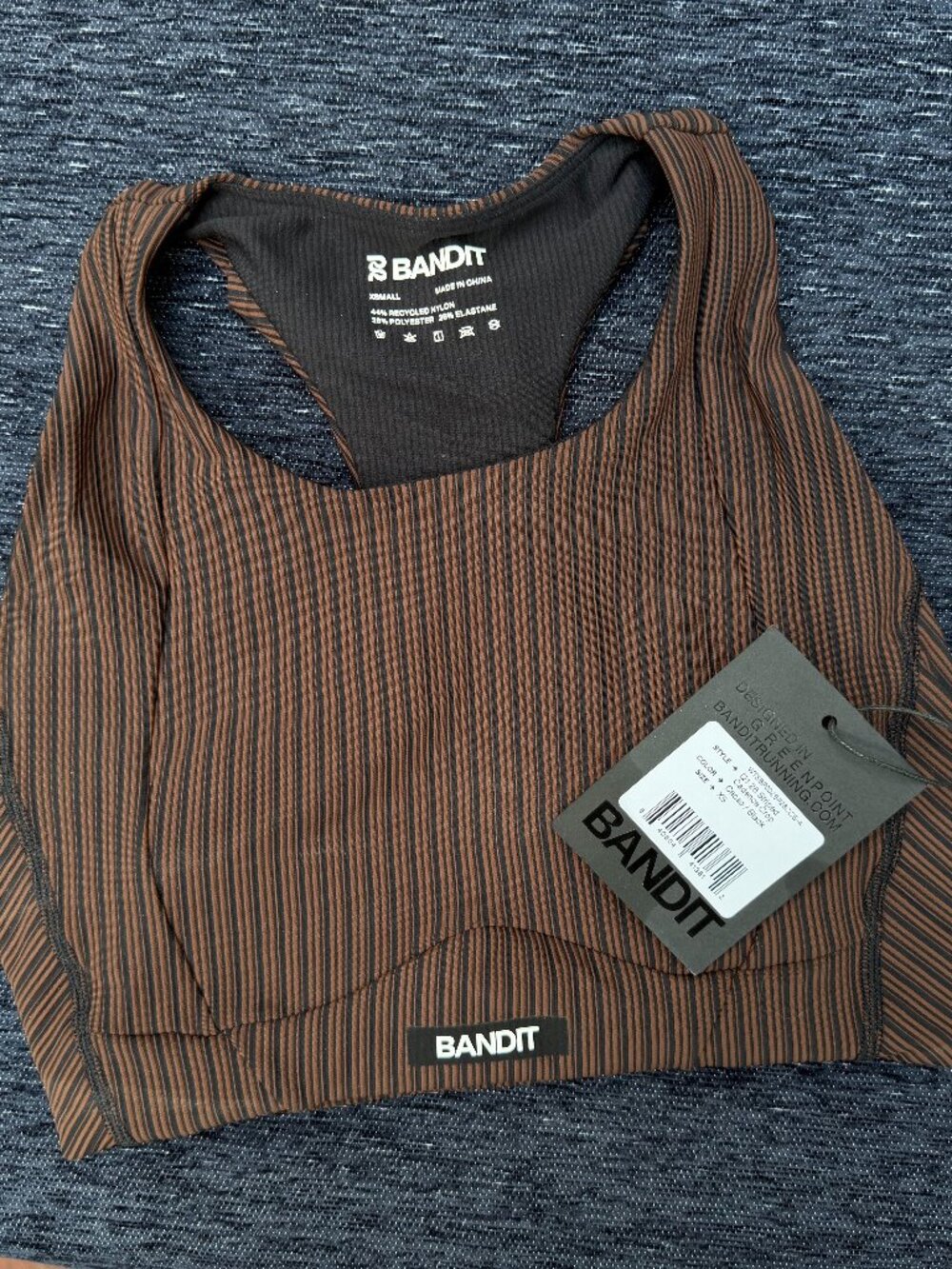NWT Bandit Cadence™ Longline Bra - Cacao / Black - SIZE XS - Picture 5 of 9